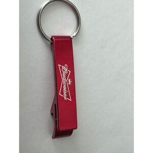 Budweiser Red Aluminum Keychain Bottle Opener Can Tab Lifter Beer‎ Barware Logo
